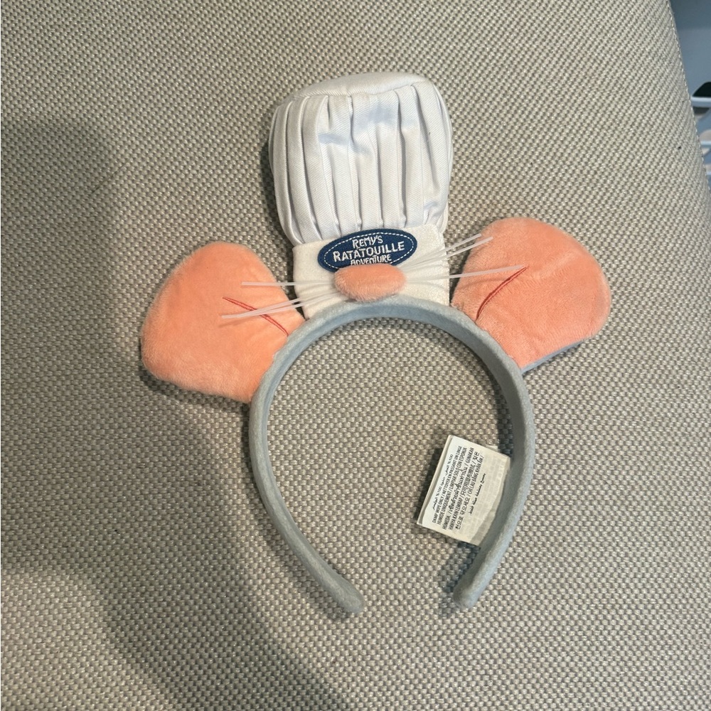 Disney Remy Ratatouille Kids Chef Ear Headband - Peach and Gray